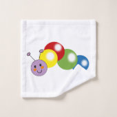 niedliche Raupe Badhandtuch Set (Waschlappen)