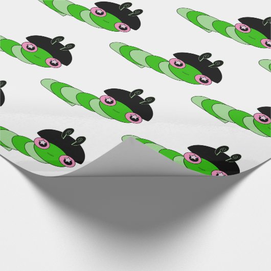 Niedliche Raupe Geschenkpapier (Ecke)