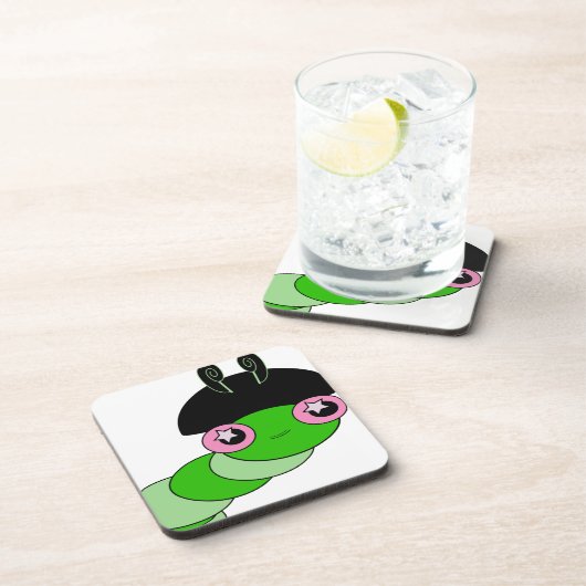 Niedliche Raupe Getränkeuntersetzer (Rechte Seite)
