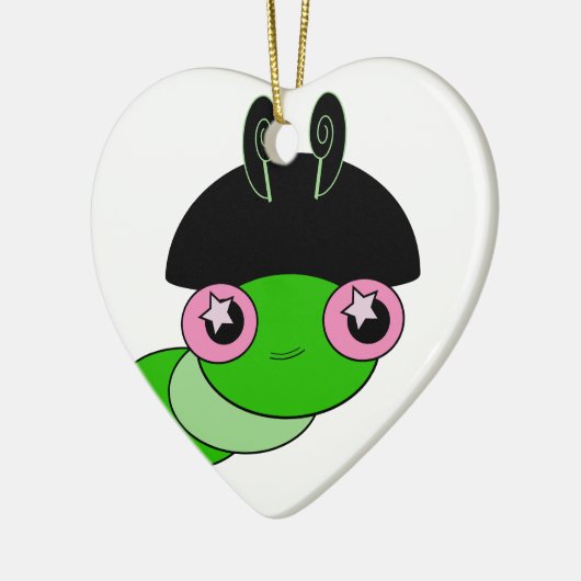 Niedliche Raupe Keramikornament (Links)