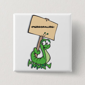 Niedliche Raupe mit dem Zeichen<PERSONALIZE> Button