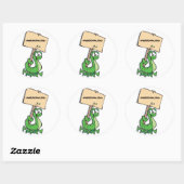 Niedliche Raupe mit dem Zeichen<PERSONALIZE> Runder Aufkleber (Blatt)