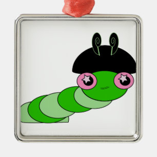Niedliche Raupe Ornament Aus Metall