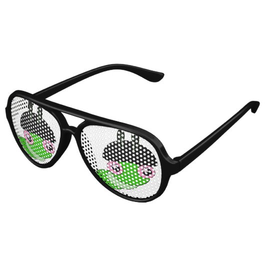 Niedliche Raupe Partybrille (Schrägansicht)