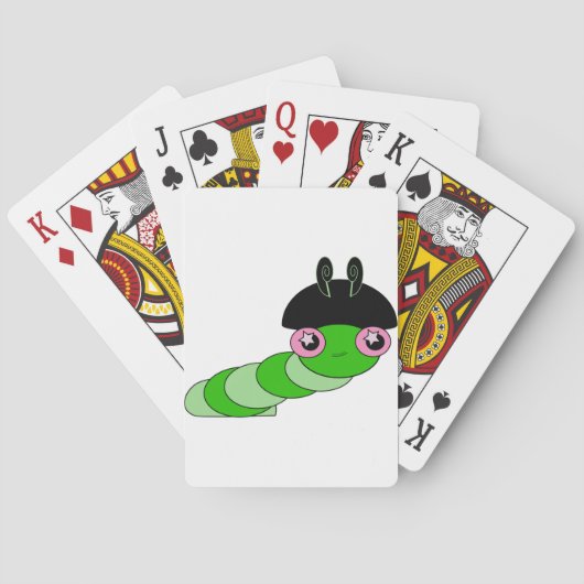 Niedliche Raupe Spielkarten (Rückseite)
