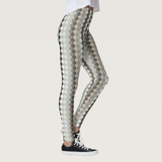 Niedliche Rauten-Muster-Leggings Leggings (Rechts)
