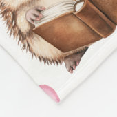 Niedliche "Reading Nook"-Aquarelltiere Fleecedecke (Ecke)