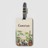 Niedliche realistische asiatische Kleintiere Gepäckanhänger (Vorderseite Vertikal)