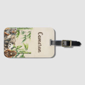 Niedliche realistische asiatische Kleintiere Gepäckanhänger (Vorderseite (Horizontal))