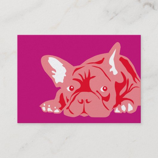 Niedliche realistische Frenchie Bulldog Illustrati Visitenkarte (Vorderseite)