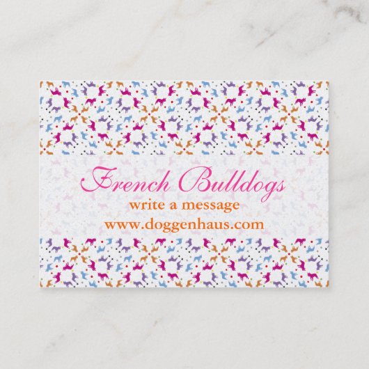Niedliche realistische Frenchie Bulldog Illustrati Visitenkarte (Rückseite)