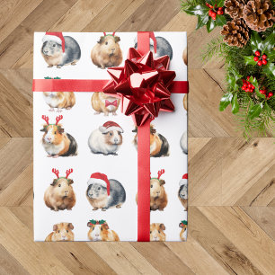 Niedliche realistische Guinea Weihnachten Geschenkpapier