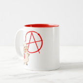 Niedliche Rebellische Cartoon Schafe Zweifarbige Tasse (Vorderseite Links)