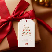 niedliche Red Apple Baby Dusche Wasserfarbe Geschenkanhänger