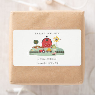 Niedliche Red Barnyard Farm Animal Baby Dusche
