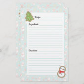 Niedliche Red & Blue Holiday Leckereien Design Rez (Vorne/Hinten)