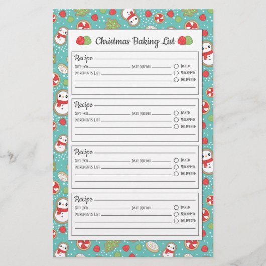 Niedliche Red & Blue Weihnachtsmuster Backliste (Vorderseite)