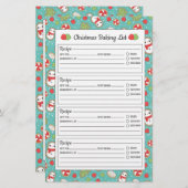 Niedliche Red & Blue Weihnachtsmuster Backliste (Vorne/Hinten)