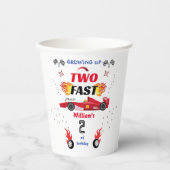 niedliche Red Boys Autos Race Auto zwei schnelle 2 Pappbecher (Vorderseite)