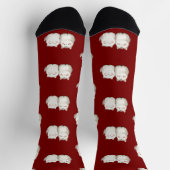 Niedliche Red Cat Pattern Socken - Cosy & Stylish  (Oben)