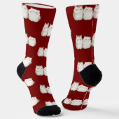 Niedliche Red Cat Pattern Socken - Cosy & Stylish  (Gewinkelt)