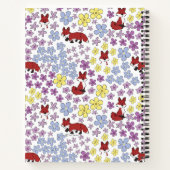 Niedliche Red Fox farbige Blume anpassen Notizblock (Rückseite)