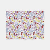 Niedliche Red Fox farbige Wildblumen Kinder Fleecedecke (Vorderseite (Horizontal))