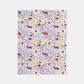 Niedliche Red Fox farbige Wildblumen Kinder Fleecedecke (Vorderseite)