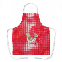 Niedliche Red Gingham Chicken Schürze
