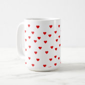 Niedliche Red Hearts Muster Tasse - Liebe & Romant (Vorderseite Links)