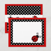 Niedliche Red Ladybug Flat Vielen Dank, dass Sie s Mitteilungskarte (Vorne/Hinten)