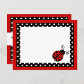 Niedliche Red Ladybug Flat Vielen Dank, dass Sie s Mitteilungskarte (Vorne/Hinten)