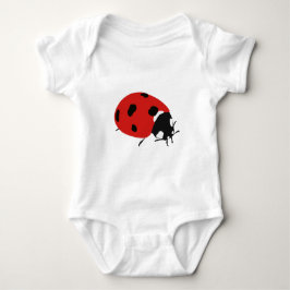 Niedliche Red Ladybug Illustration Baby Strampler