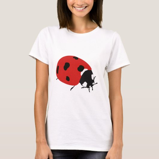 Niedliche Red Ladybug Illustration T-Shirt (Vorderseite)