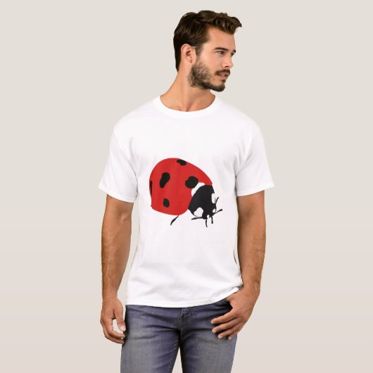 Niedliche Red Ladybug Illustration T-Shirt (Vorne ganz)