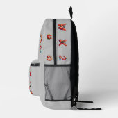 Niedliche Red Ladybug Letters Numters Pattern Mode Bedruckter Rucksack (Rechts)