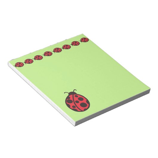 Niedliche Red Ladybugs Teacher's Notepad Geschenk Notizblock (angewinkelt)