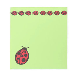 Niedliche Red Ladybugs Teacher's Notepad Geschenk Notizblock