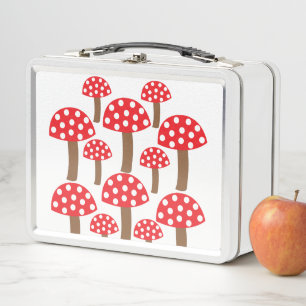 Niedliche Red Mushroom Metal Lunch Box