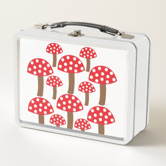 Niedliche Red Mushroom Metal Lunch Box (Vorderseite)