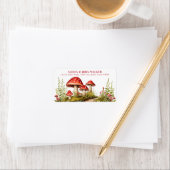 Niedliche Red Mushroom-Rücksendeadressen-Aufkleber Adressaufkleber (Insitu)