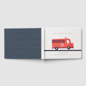 Niedliche Red Navy Fire Truck Motor Baby Shooter Gästebuch (Voll)