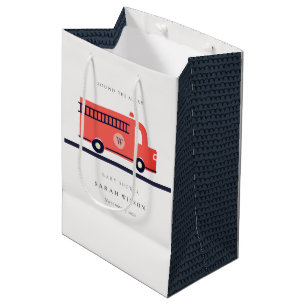 Niedliche Red Navy Fire Truck Motor Baby Shooter Mittlere Geschenktüte