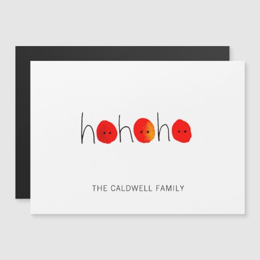 Niedliche Red Noses Ho Ho Weihnachtsgrüße Magnetkarte (Vorne/Hinten)
