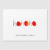 Niedliche Red Noses Ho Ho Weihnachtsgrüße Magnetkarte (Vorderseite)