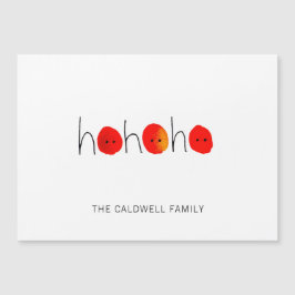 Niedliche Red Noses Ho Ho Weihnachtsgrüße Magnetkarte