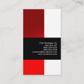 Niedliche Red Orange Stripe Linen Clean Business C Visitenkarte (Rückseite)