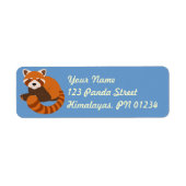 Niedliche Red Panda Addresse Labels (Vorne)