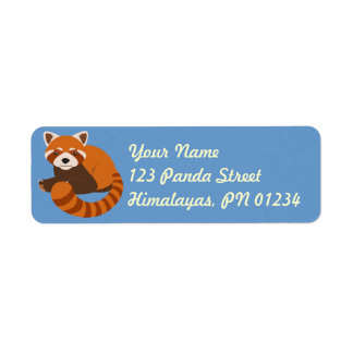 Niedliche Red Panda Addresse Labels