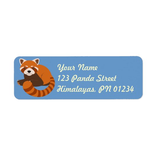 Niedliche Red Panda Addresse Labels (Vorne)